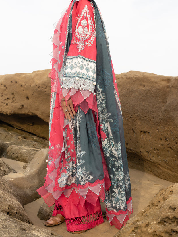 Pink Lawn 3 Piece Unstitched - ALP-3PS-2213