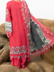 Pink Lawn 3 Piece Unstitched - ALP-3PS-2213