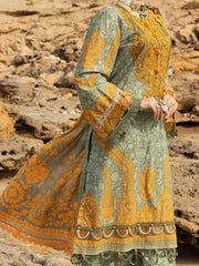 Sage Green Lawn 3 Piece Unstitched - ALP-3PS-2218
