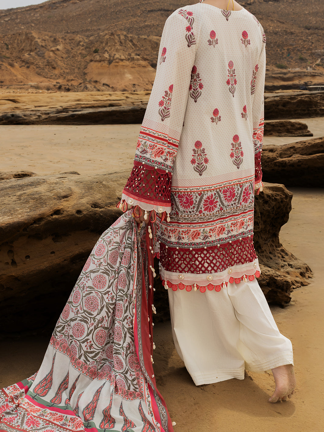 Maroon Lawn 2 Piece Unstitched - ALP-2PS-SLKD-UN-2262
