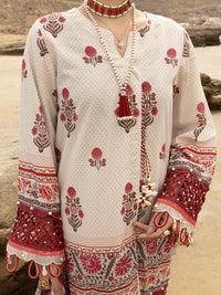 Maroon Lawn 2 Piece Unstitched - ALP-2PS-SLKD-UN-2262