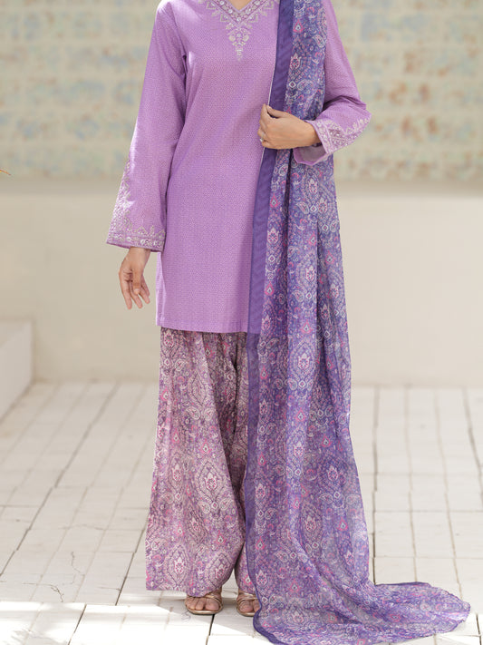 Light Purple Lawn 3Pc Stitched - ALP-3PS-2305