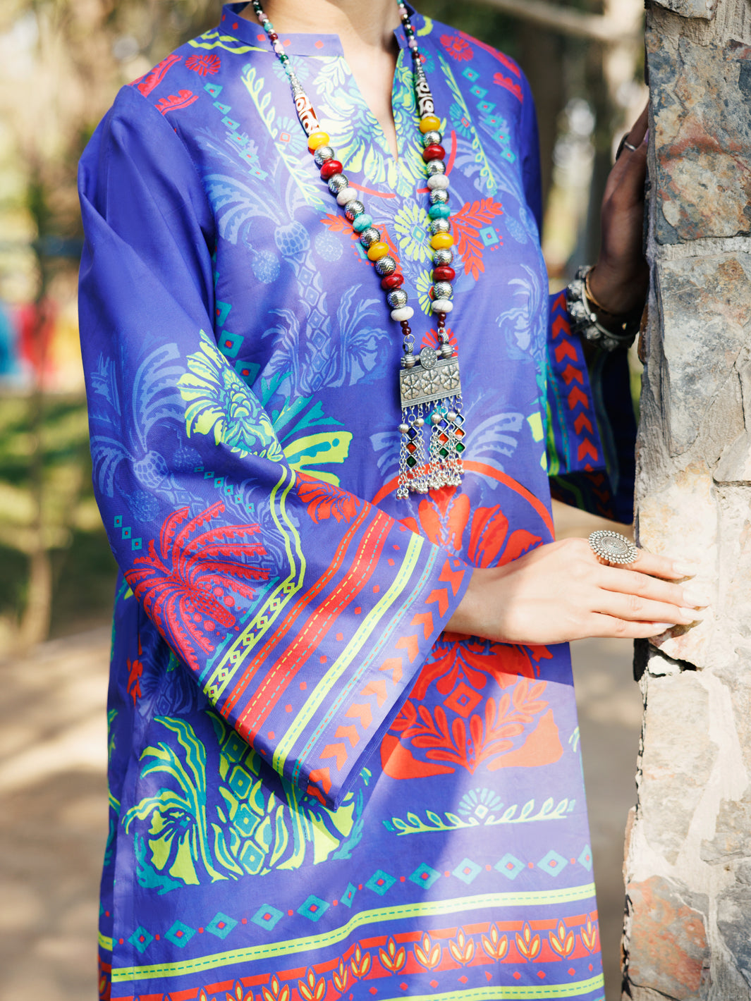 Purple Cambric Kurti - ALP-LK-2275