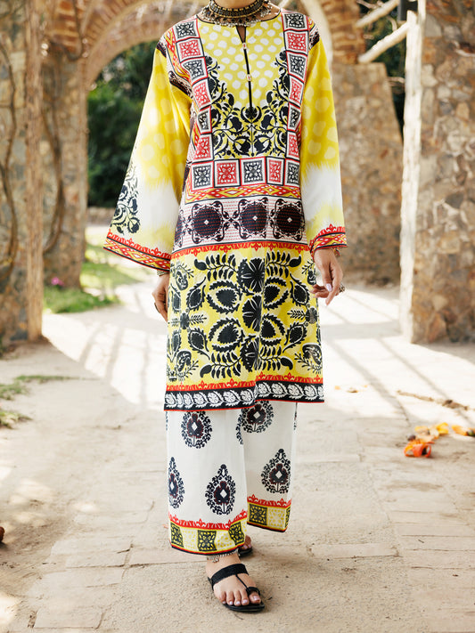 Yellow Lawn Women Kurti - ALP-LK-2277