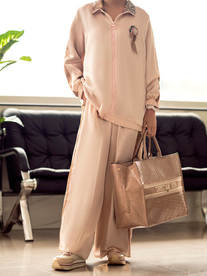 Coffee Silk 2 Piece Stitched - ALP-2PS-LKS-1698