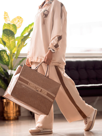 Coffee Silk 2 Piece Stitched - ALP-2PS-LKS-1698