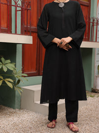 Black Dobby Jacquard 2Pc Stitched - ALP-2PS-LKS-1774