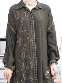 Mehndi Green Cotton Dobby 2Pc Stitched - ALP-2PS-LKS-1819