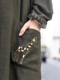 Mehndi Green Cotton Dobby 2Pc Stitched - ALP-2PS-LKS-1819