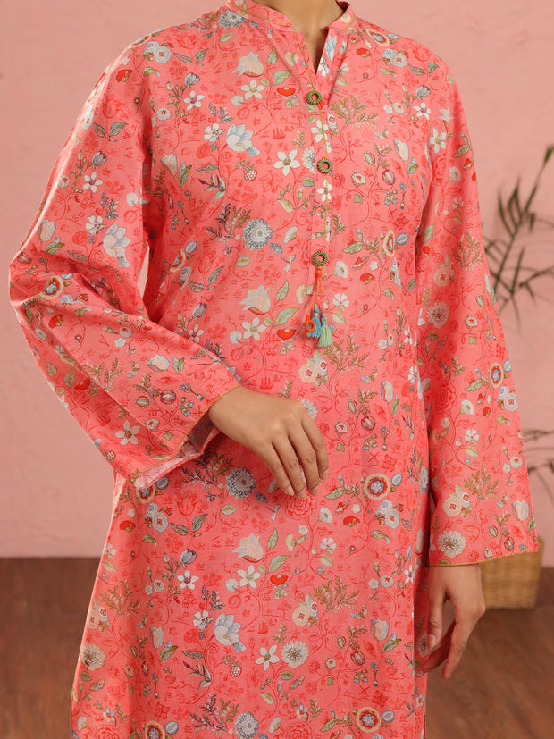 Pink Cambric 2 Piece Unstitched - ALP-2PS-1963 - Almirah Online