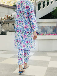 Multicolor Lawn Co-ord Set - ALP-2PS-SLKS-2240