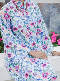 Multicolor Lawn Co-ord Set - ALP-2PS-SLKS-2240