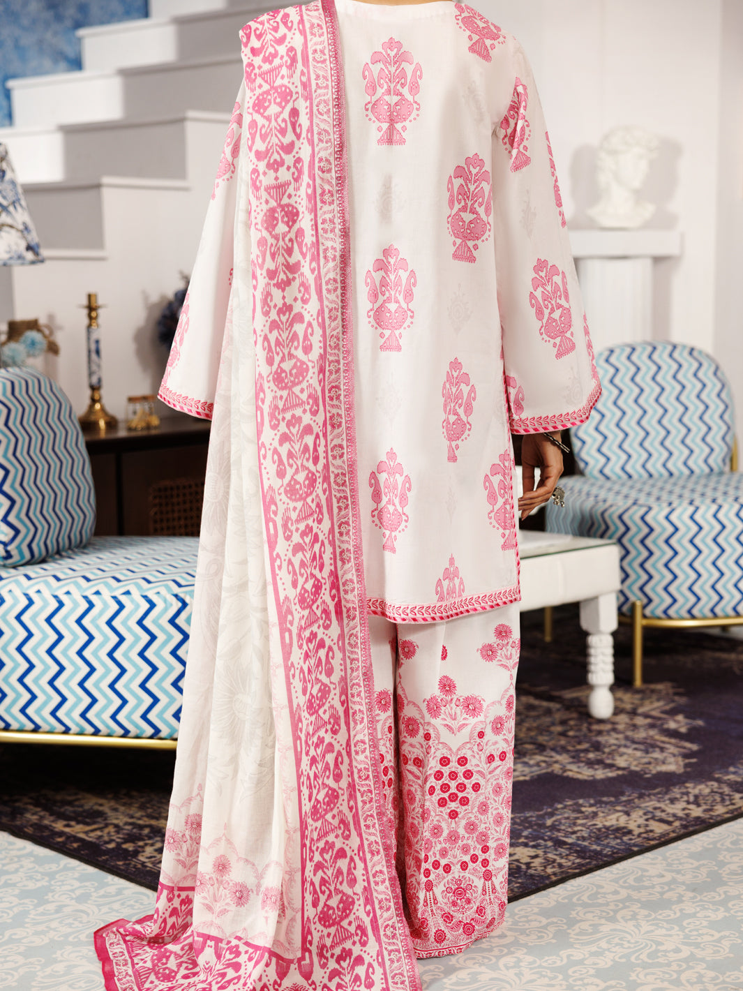 Light Pink Dobby 3 Piece Stitched - ALP-3PS-2162