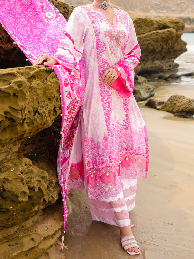 Pink Lawn 3 Piece Unstitched - ALP-3PS-2217
