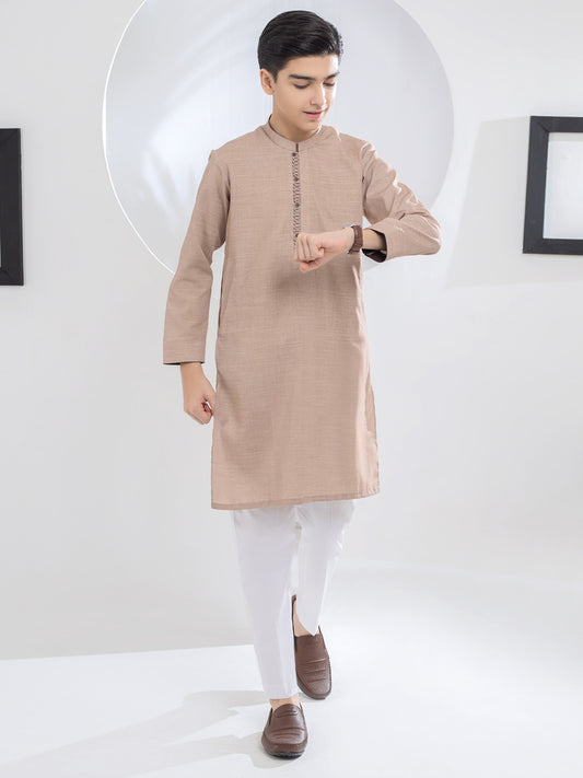 Brown Blended Kurta - ALT-K-044 - Almirah Online