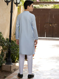 Light Blue Blended Kurta - ALT-K-058B