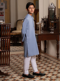 Light Blue Blended Kurta - ALT-K-063
