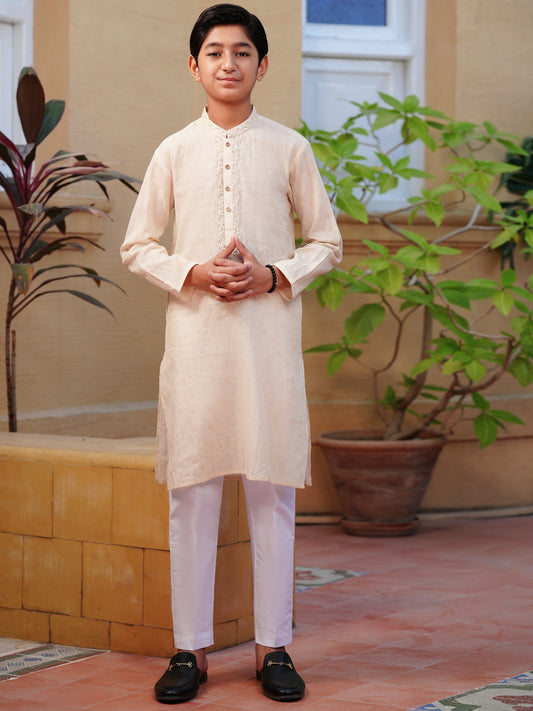 Cream Cotton Kurta - ALT-K-065