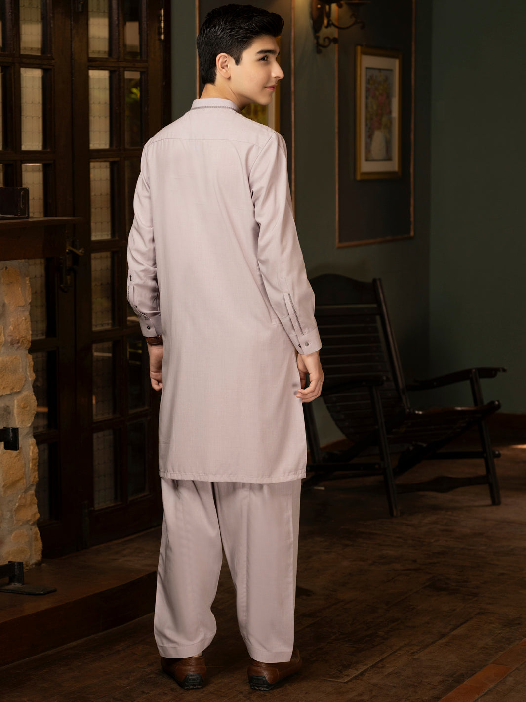 Light Purple Blended Kameez Shalwar - ALT-KS-070