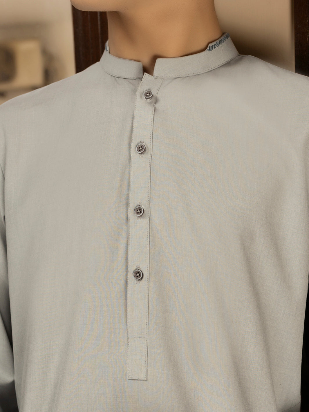 Light Blue Blended Kameez Shalwar - ALT-KS-071