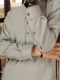 Light Blue Blended Kameez Shalwar - ALT-KS-071