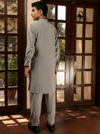 Light Blue Blended Kameez Shalwar - ALT-KS-071