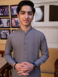 Grey Blended Kameez Shalwar - ALT-KS-090