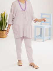 Lilac Cotton Dobby 2 Piece Stitched - ALT-2PS-LKS-1113