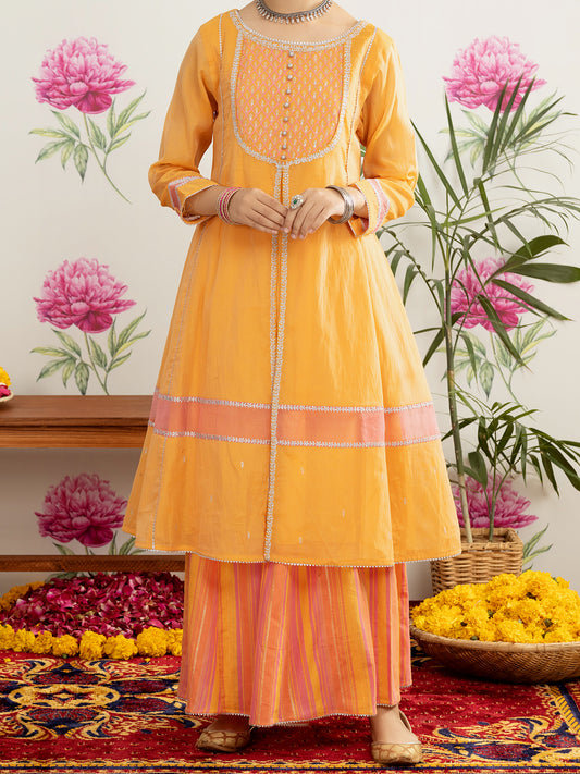 Peach Poly Cotton 2 Piece Stitched - ALT-2PS-LKS-1123 - Almirah Online