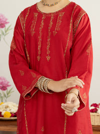 Red Modal 2 Piece Stitched - ALT-2PS-LKS-1125