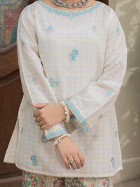 Off White Cotton Square 3 Piece Stitched - ALT-3PS-LS-1132