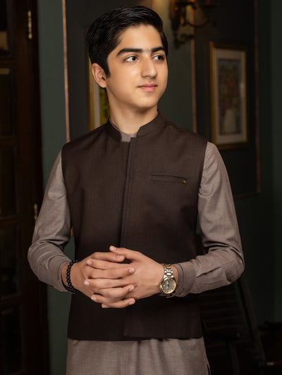 Dark Brown Blended Waistcoat - ALT-WC-016