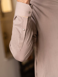 Light Brown Blended Kameez Shalwar - ALWA-KS-529