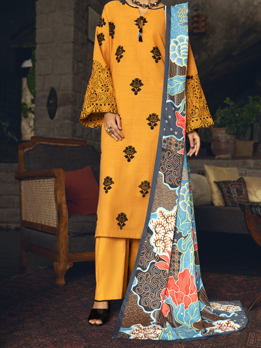 Mustard Yarn-Dyed 3 Piece Stitched - AWP-3PS-544