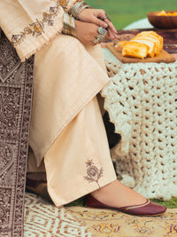 Cream Jacquard 2Pc Stitched - AWP-2PS-LKS-551