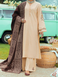 Cream Jacquard 2Pc Stitched - AWP-2PS-LKS-551