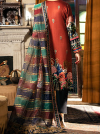 Maroon Cotton Silk 3 Piece Stitched - AWP-3PS-565
