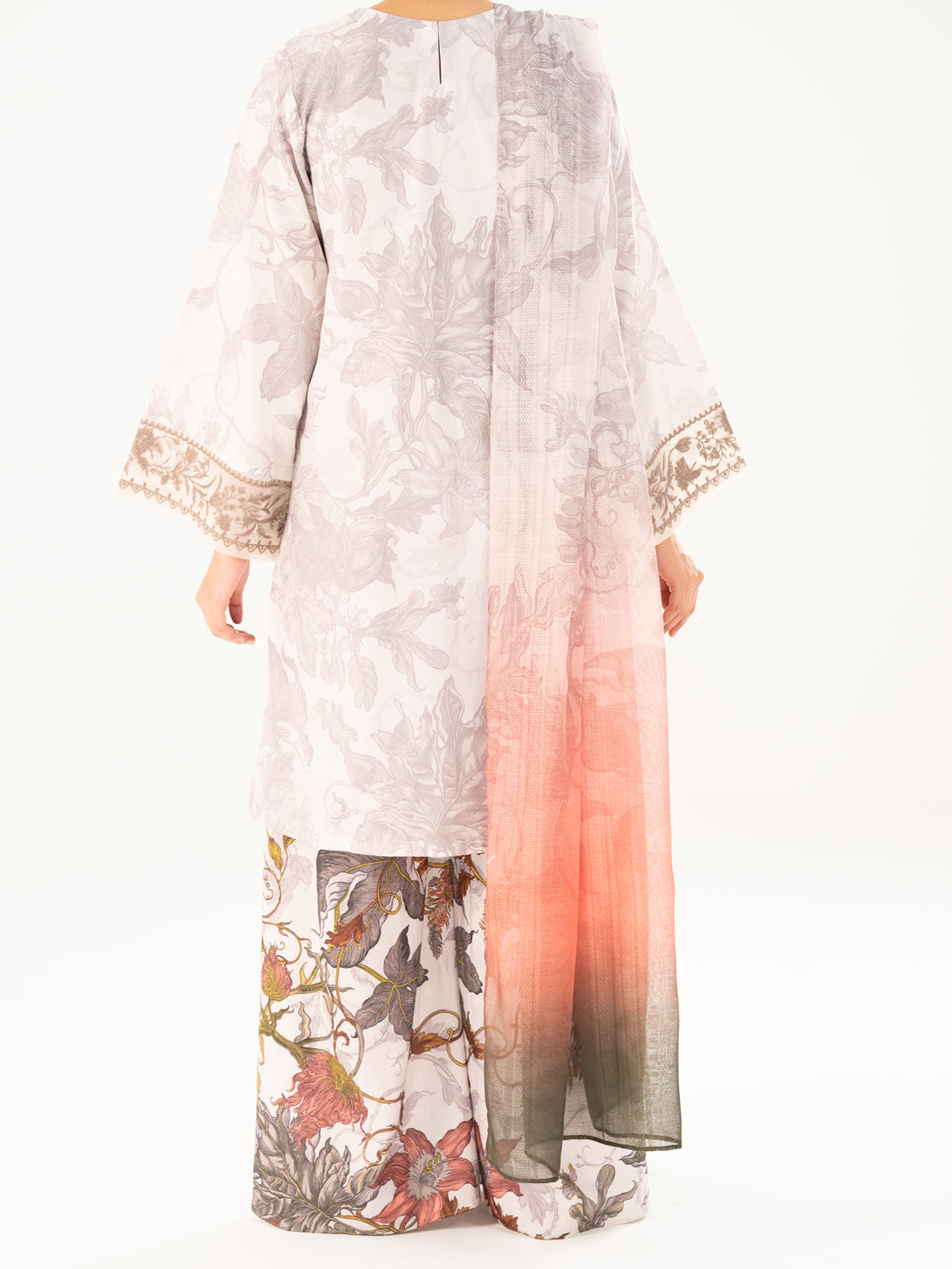 Beige Poly Jacquard 3Pc Stitched - AWP-3PS-769