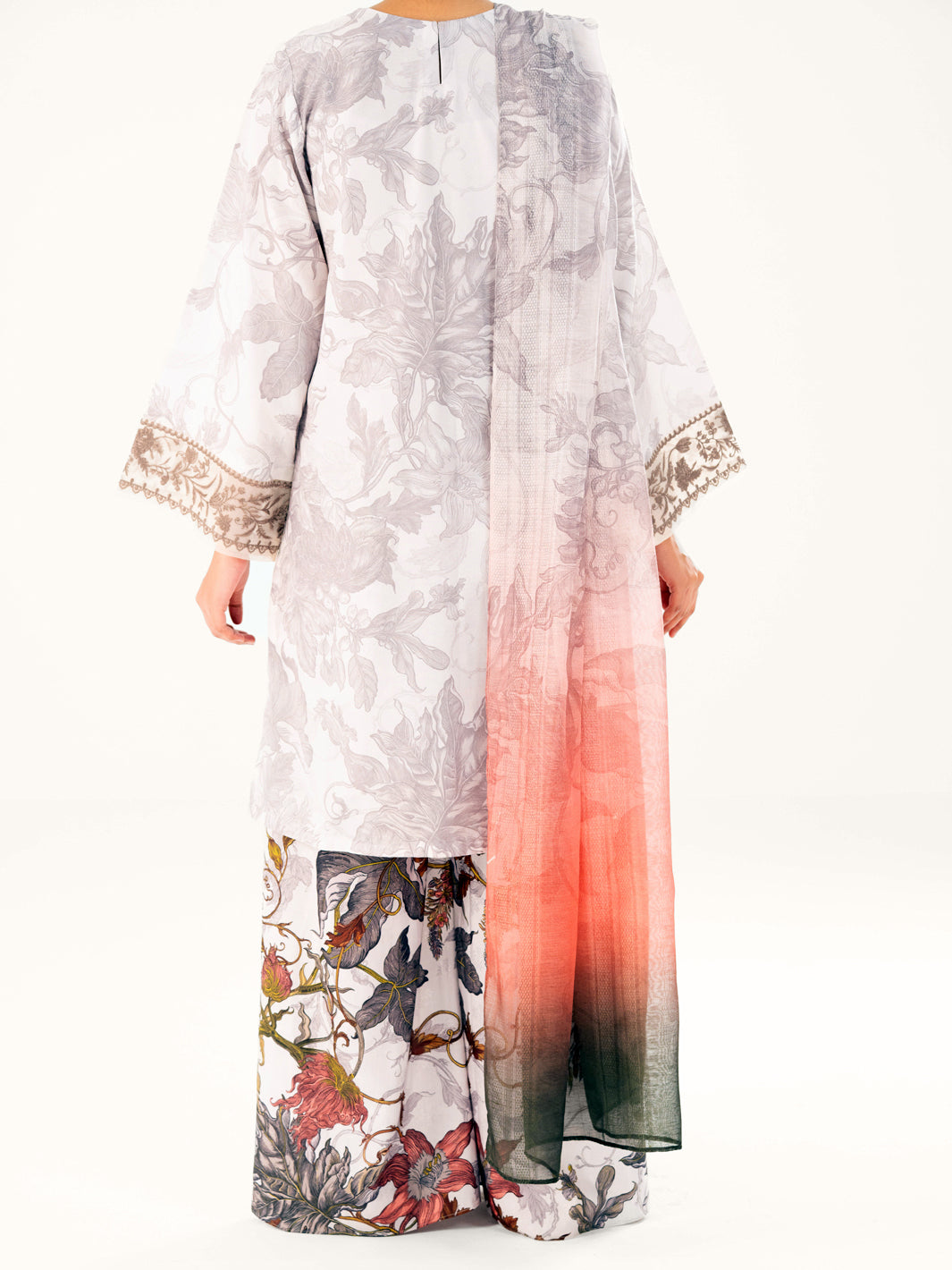 Beige Poly Jacquard 3Pc Stitched - AWP-3PS-769