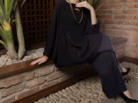 Black Georgette Tunic - AWP-LK-604