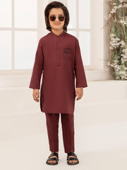 Maroon Blended Kurta Trouser - ALBY-KT-010