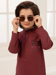 Maroon Blended Kurta Trouser - ALBY-KT-010