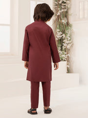 Maroon Blended Kurta Trouser - ALBY-KT-010