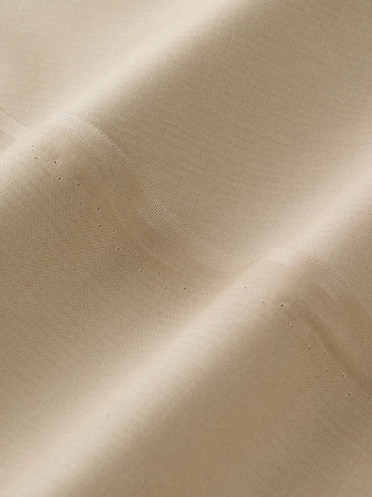 Cream Blended Unstitched Fabric - AL-UN-JHR-6195