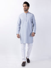 Light Grey Blended Kurta - AL-K-1155 - Almirah Online