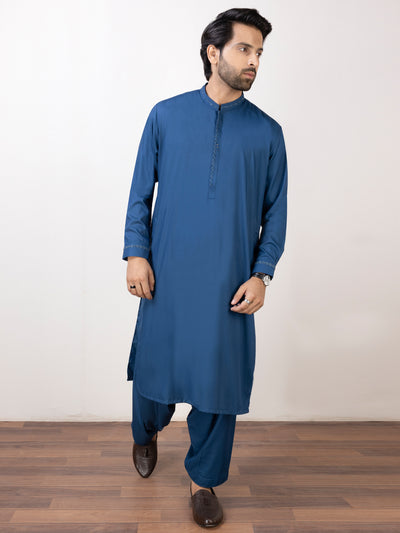 Blue Blended Kameez Shalwar - AL-KS-2891