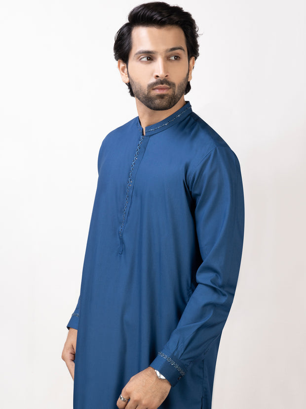 Blue Blended Kameez Shalwar - AL-KS-2891