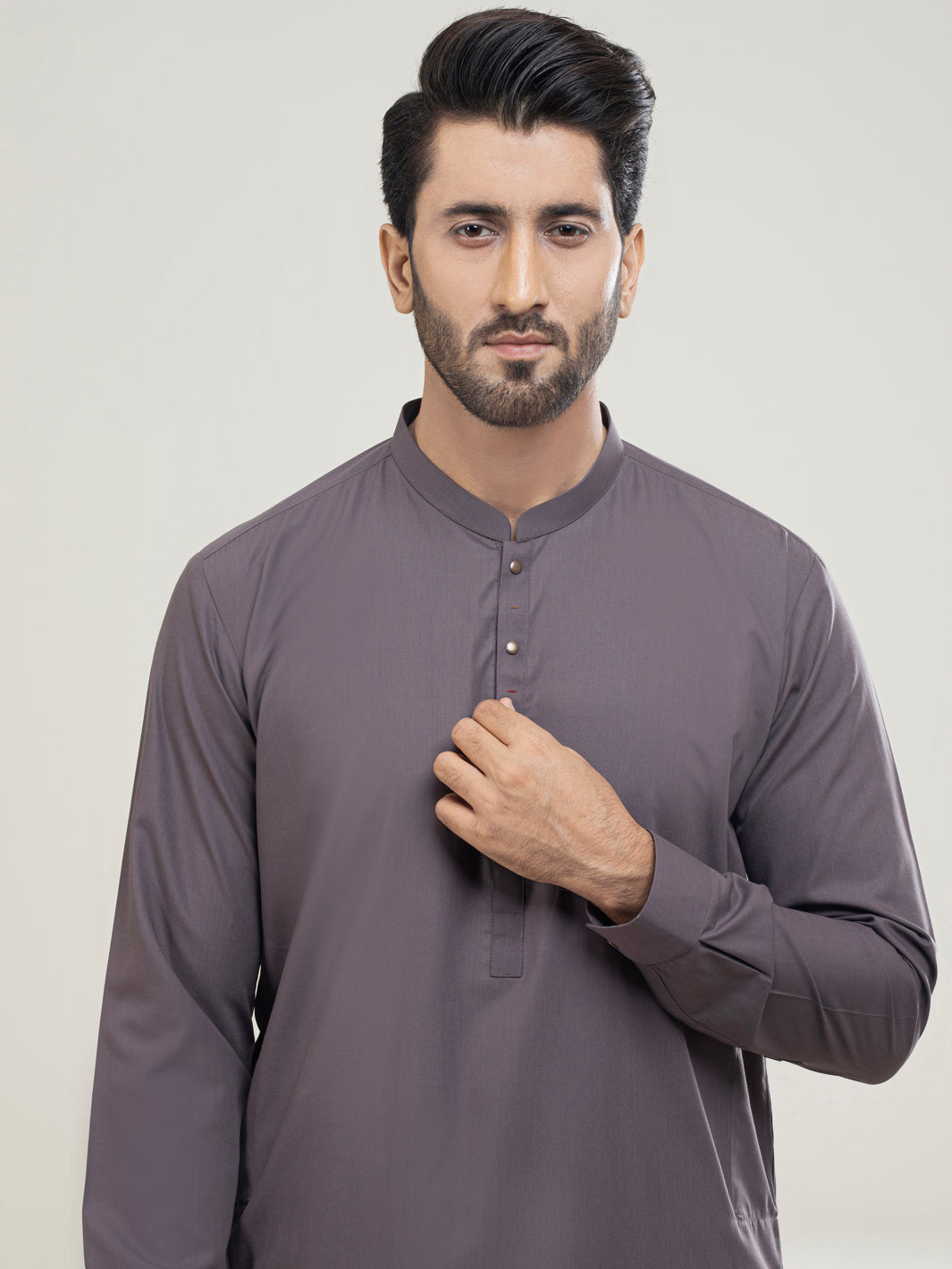Dull Purple Blended Kameez Shalwar - AL-KS-2953