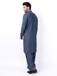 Grey Blended Kameez Shalwar - AL-KS-3047