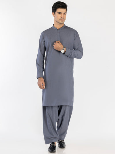 Blue Blended Kameez Shalwar - AL-KS-3162